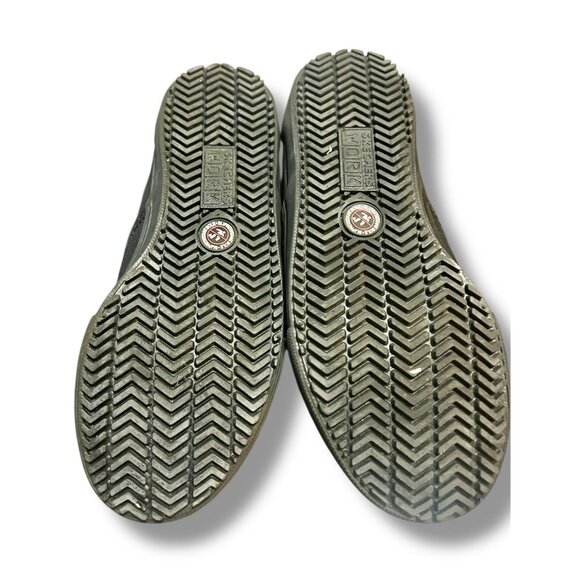 Skechers Slip Resistant Work Shoes Black Canvas Slip on - Picture 4 of 6